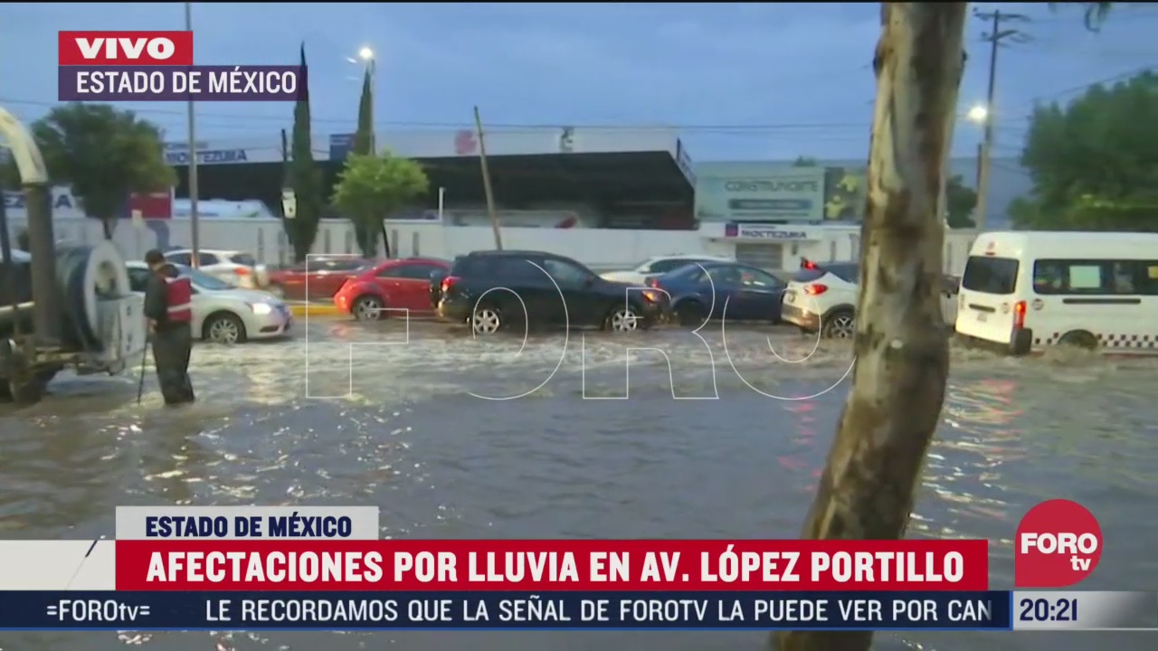 lluvias provocan inundacion en avenida jose lopez portillo