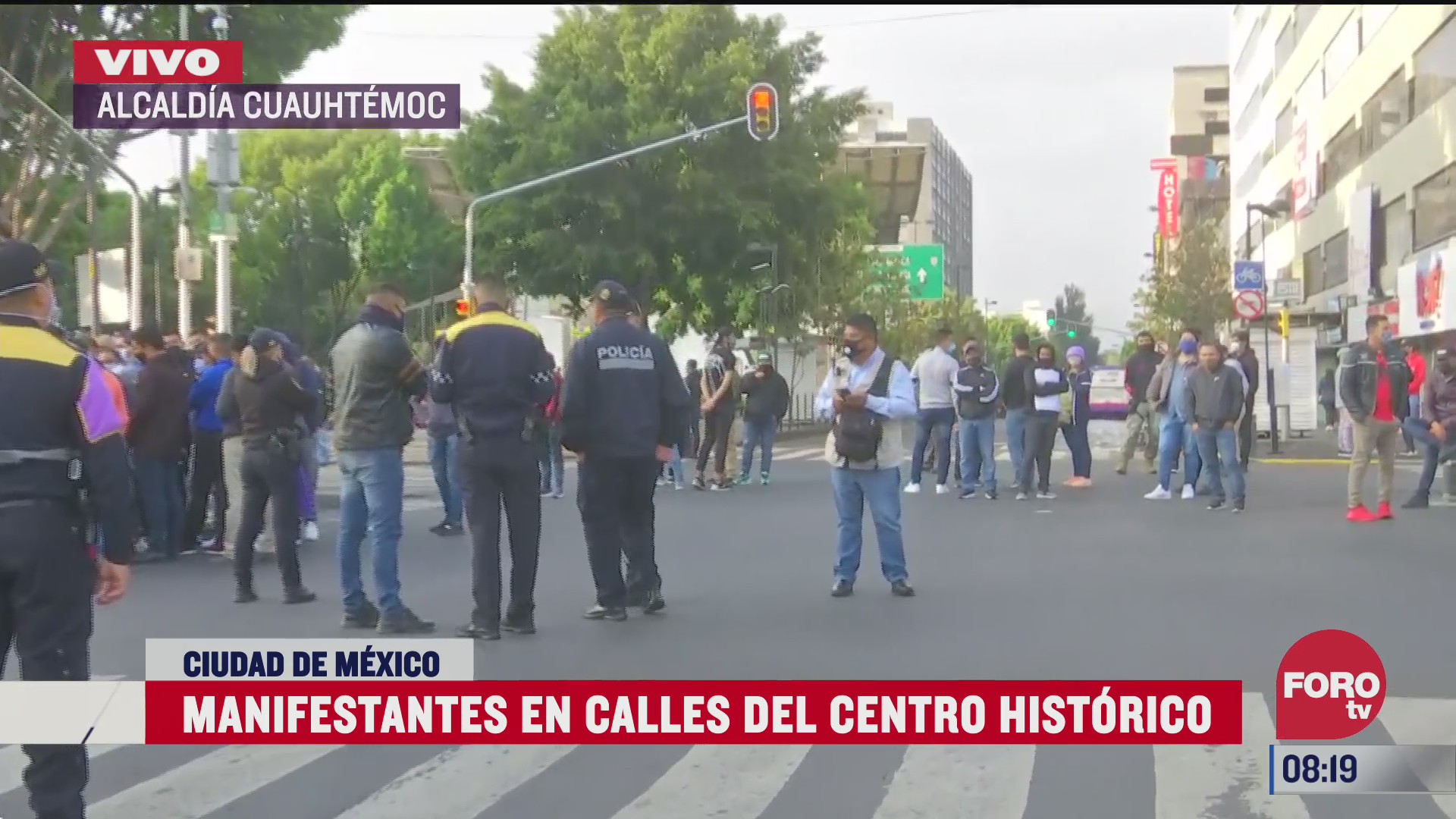 manifestantes bloquean calles del centro historico