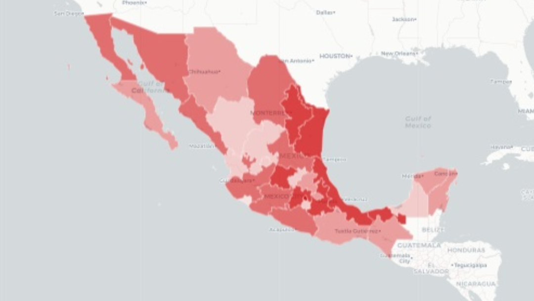 Mapa y casos de coronavirus en México hoy