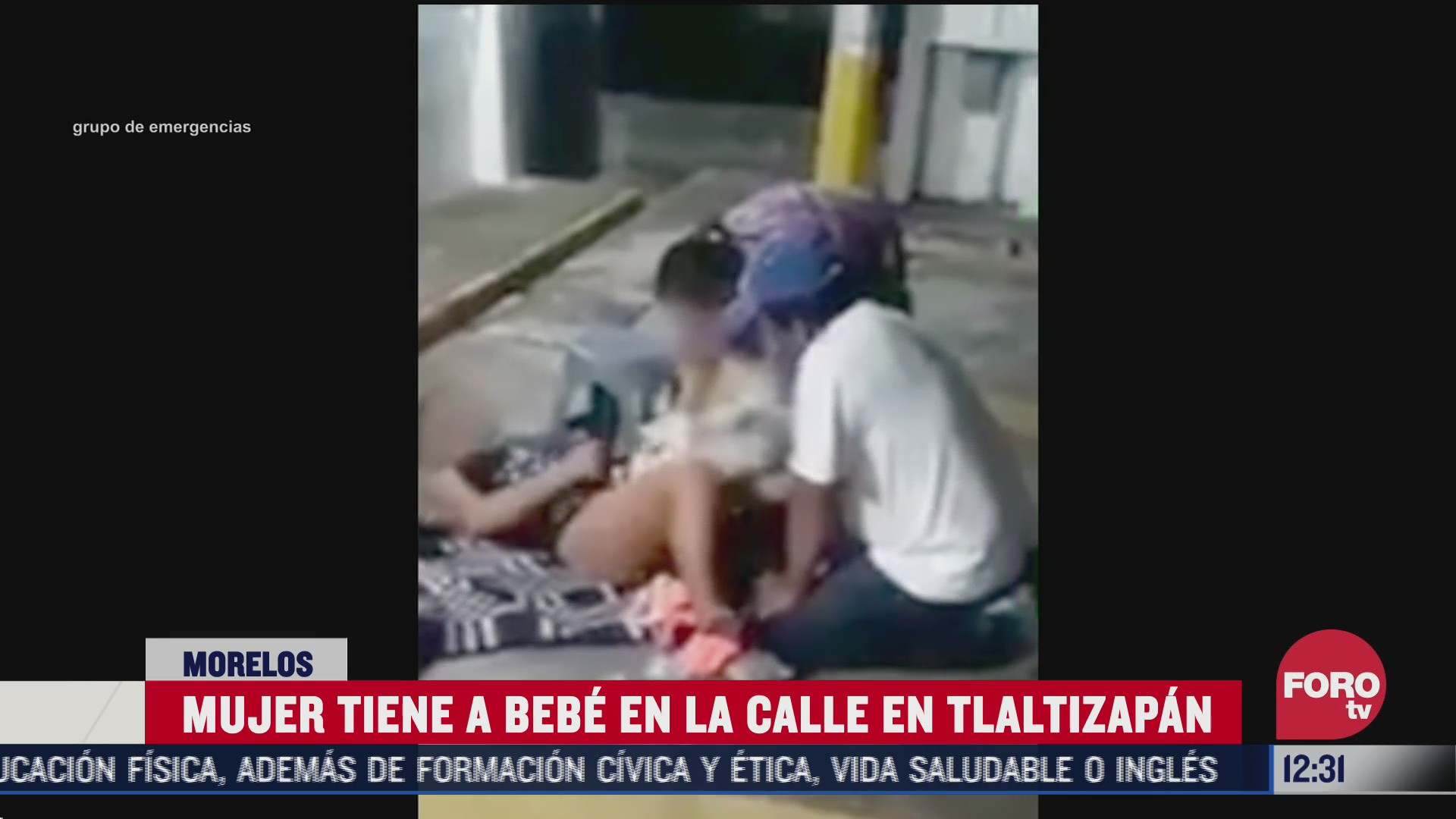 mujer tiene a bebe en calles de tlaltizapan en morelos