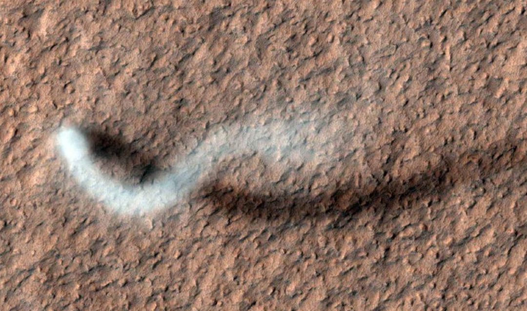 La NASA logró capturar el fenómeno conocido como "diablo de polvo" en superficie de Marte