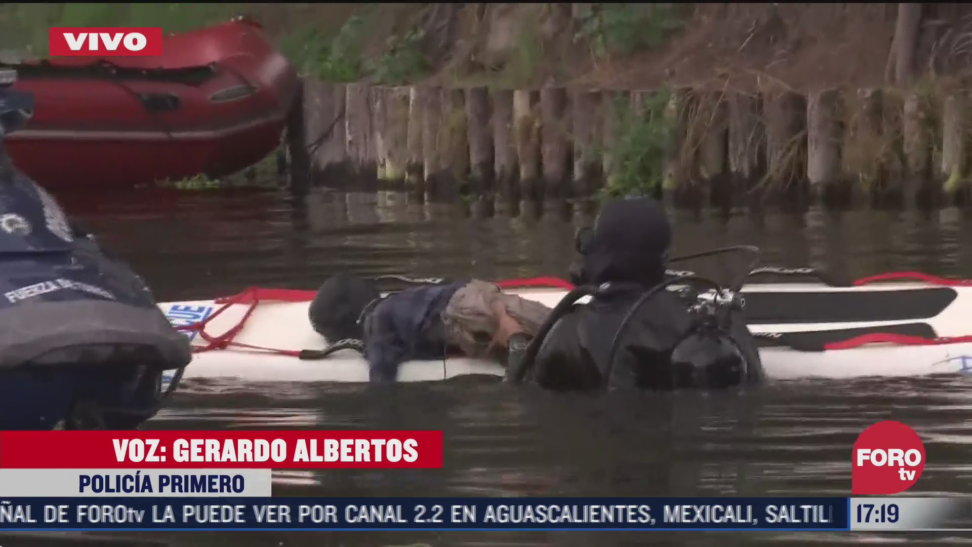 policia riberena limpia canales de xochimilco