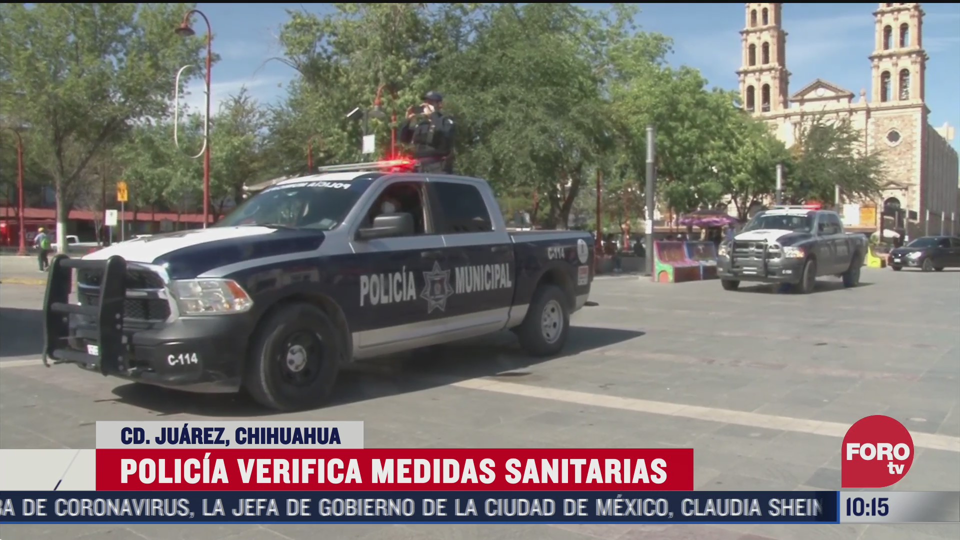 policias de ciudad juarez verifican que ciudadanos sigan medidas sanitarias por covid