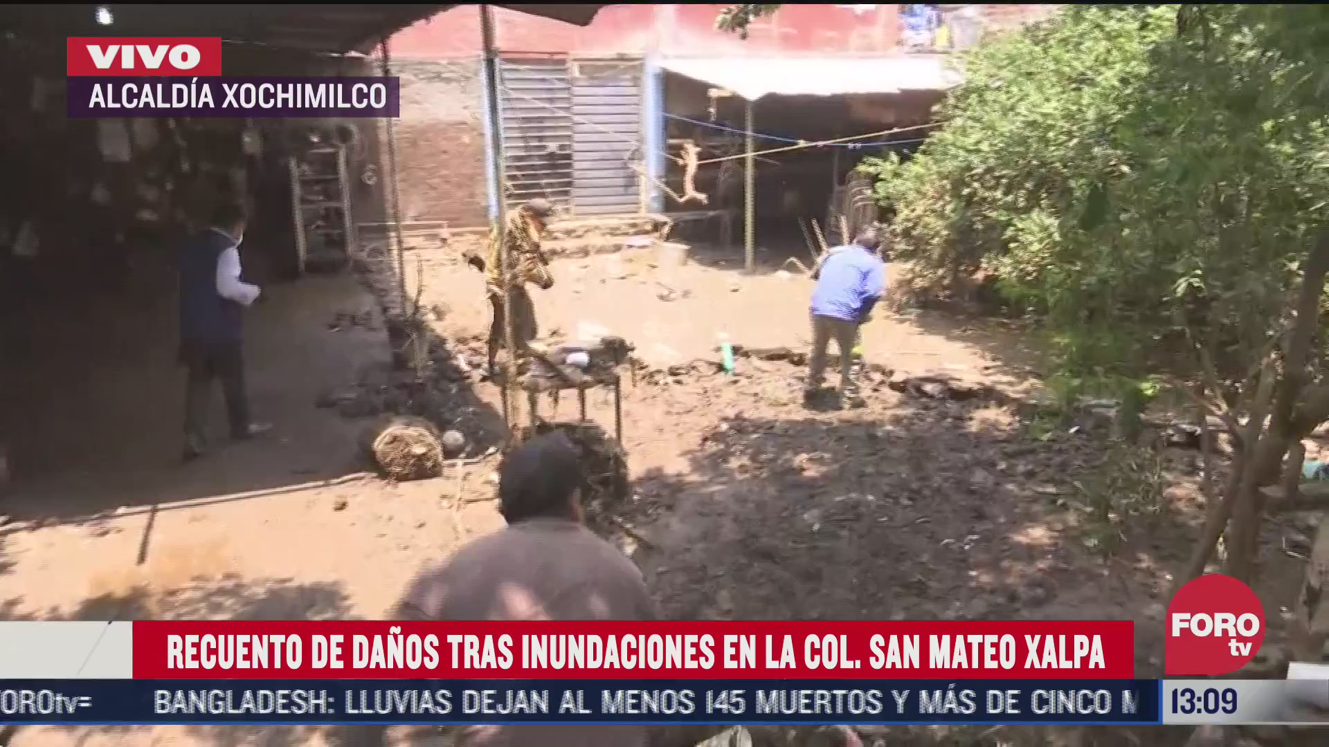 recuento de danos tras inundaciones en colonia san mateo xalpa xochimilco