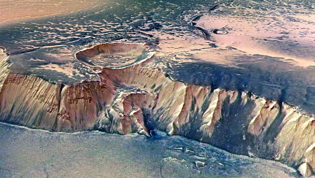Regiones de fuentes de agua más grandes de Marte
