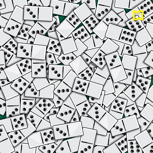 En este reto visual deberás encontrar las mulas de cero entre las fichas de dominó, ilustración