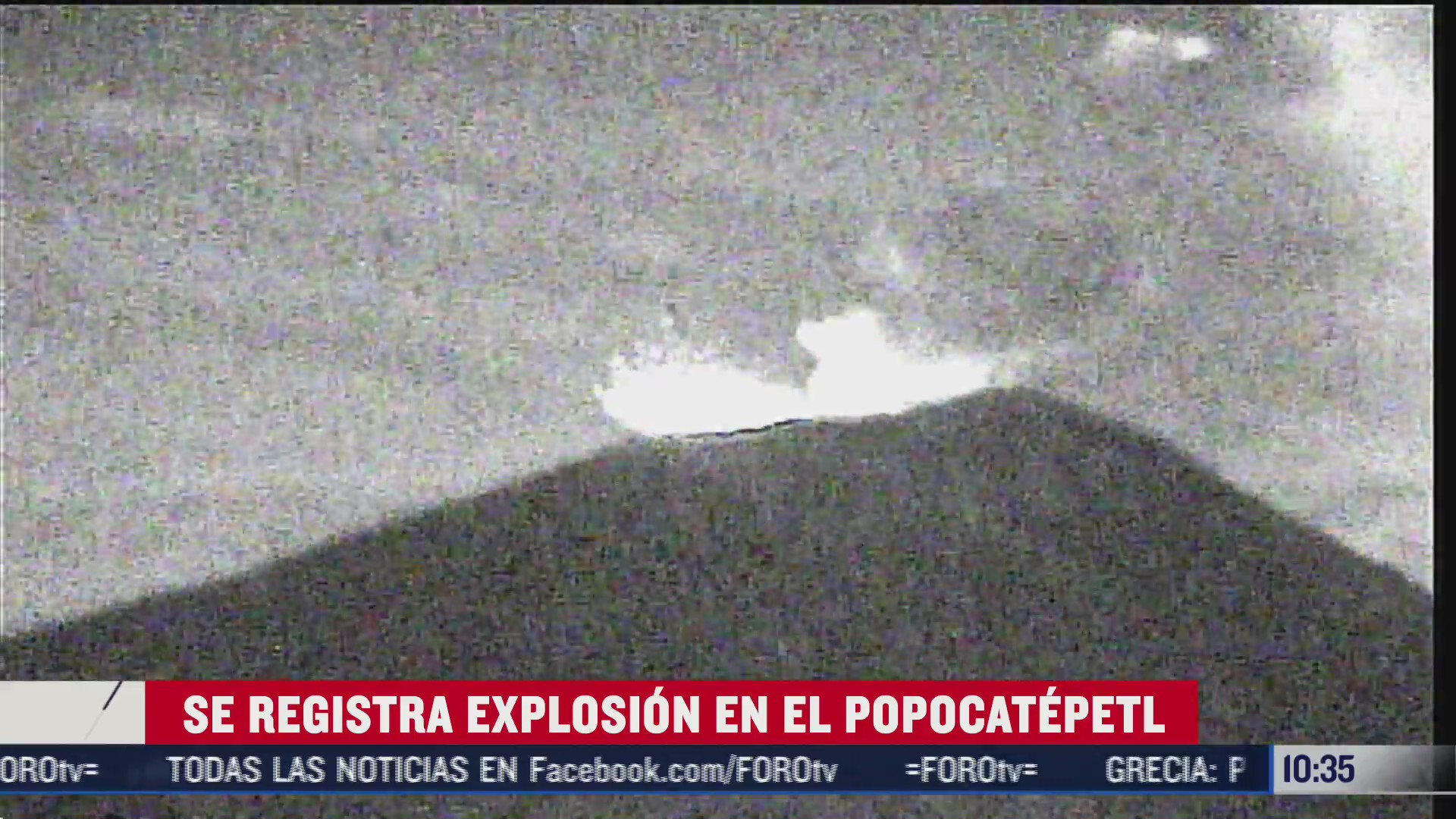 se registra explosion en el volcan popocatepetl