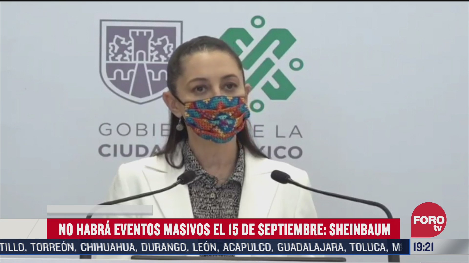 Claudia Sheinbaum, confirma que no habrá eventos masivos por el 15 de septiembre para evitar contagios de COVID-19