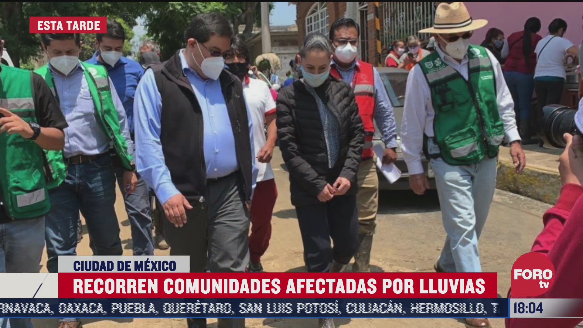 sheinbaum recorre zonas afectadas por lluvias en xochimilco