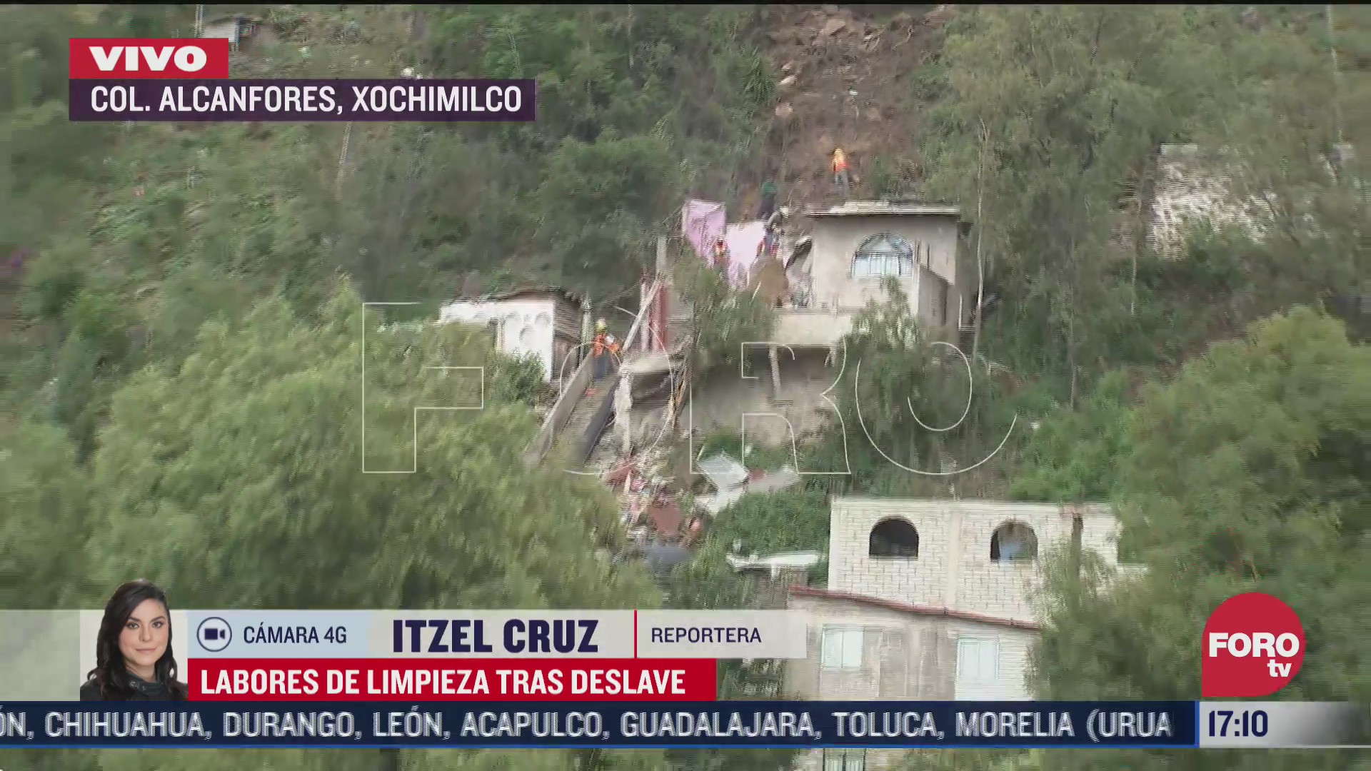 siguen trabajos de limpieza por deslave en colonia de xochimilco cdmx