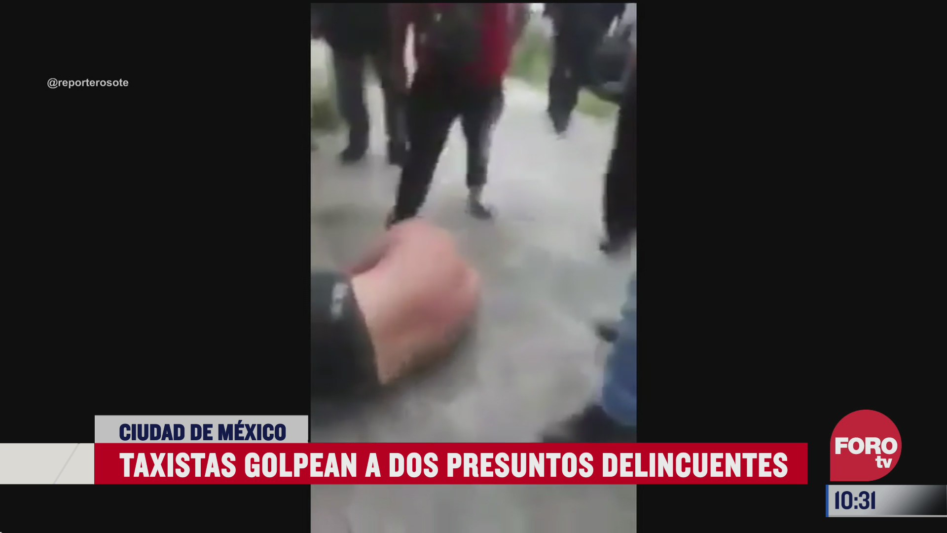 taxistas golpean a presuntos delincuentes en la ciudad de mexico