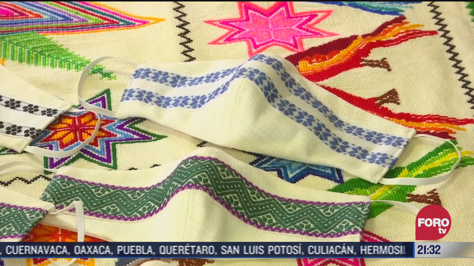 cubrebocas hehco por artesanas de México