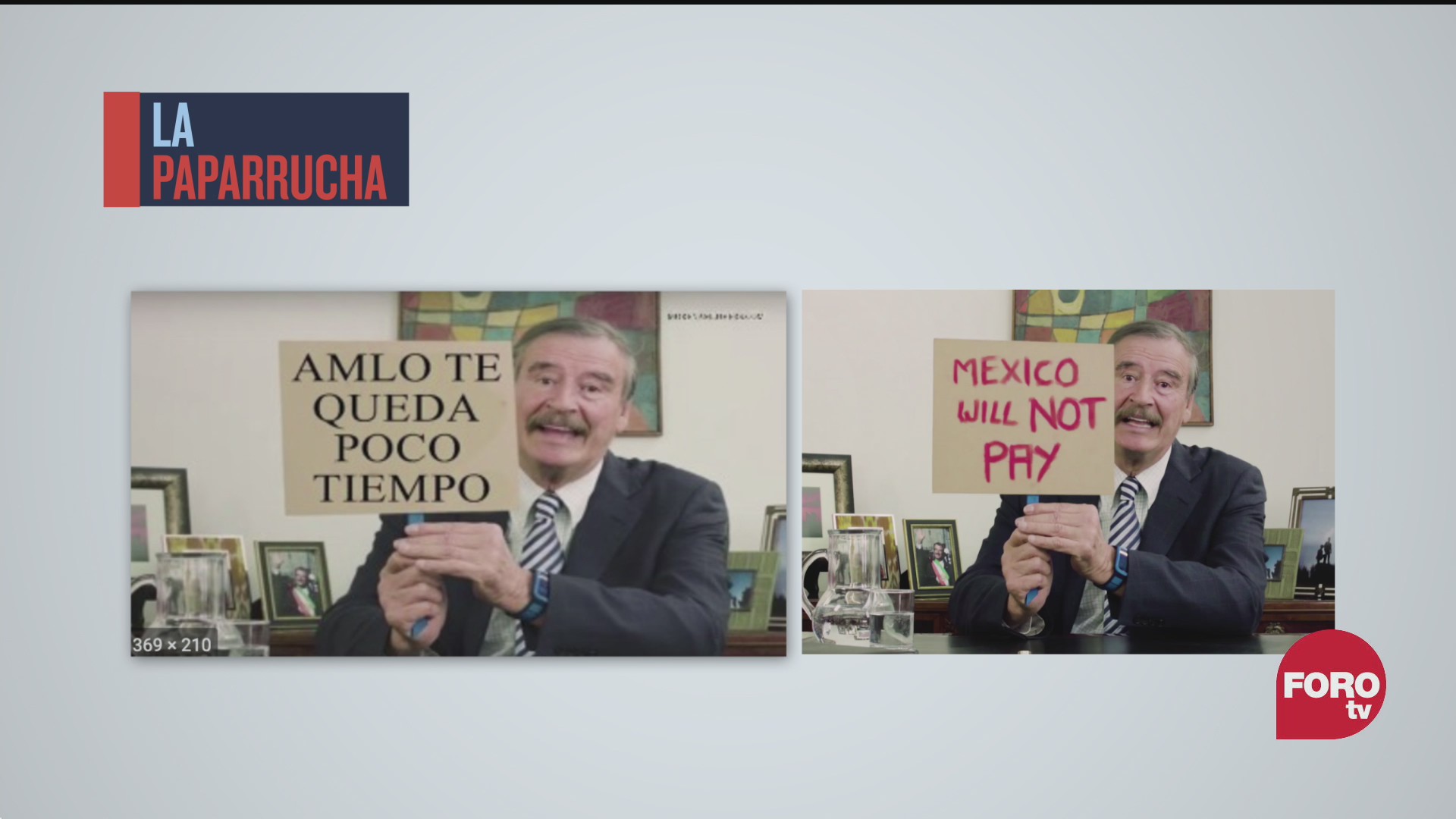 Vicente Fox amenaza a AMLO, la paparrucha del día