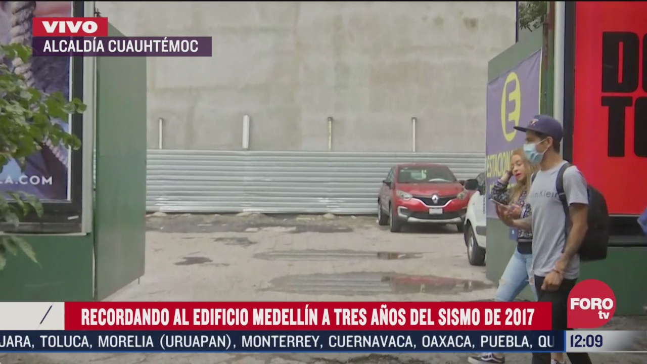 Terreno donde se encontraba el edificio Medellín es ahora un estacionamiento