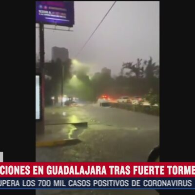 Agua sube 40 centímetros tras tormenta en Guadalajara