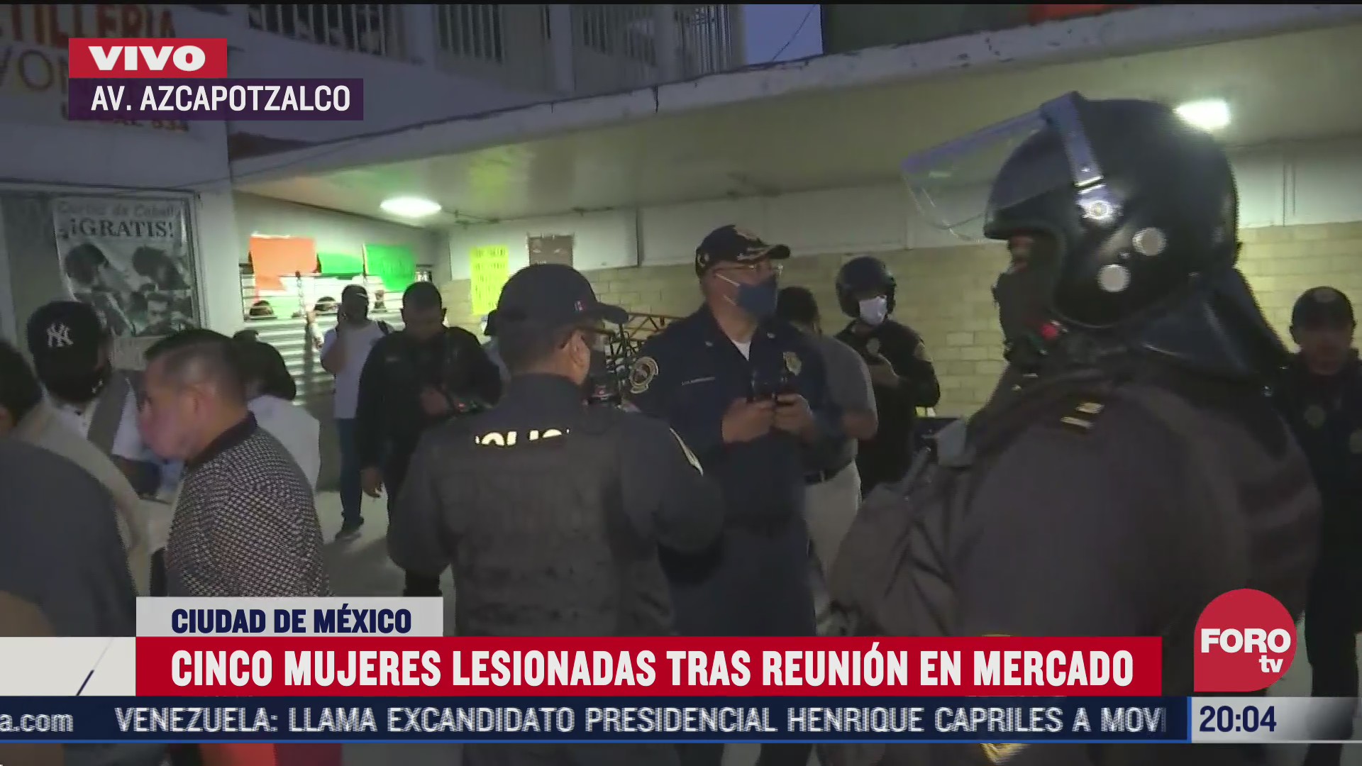 policias de cdmx atienden una pelea en mercado de Azapotzalco en CDMX