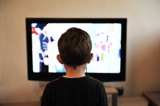 Televisión Herramienta Aprendizaje Niño Foto