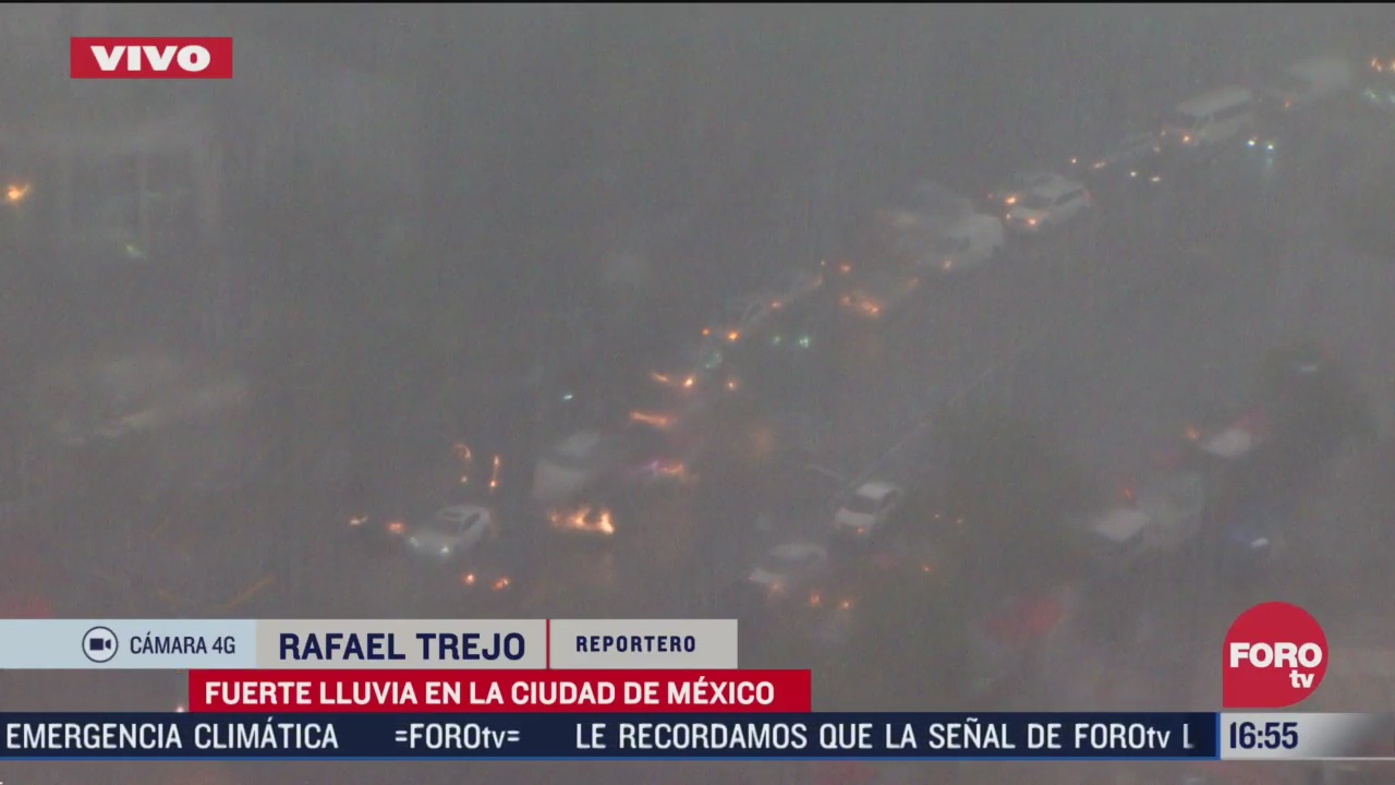 cae intensa lluvia en la ciudad de mexico