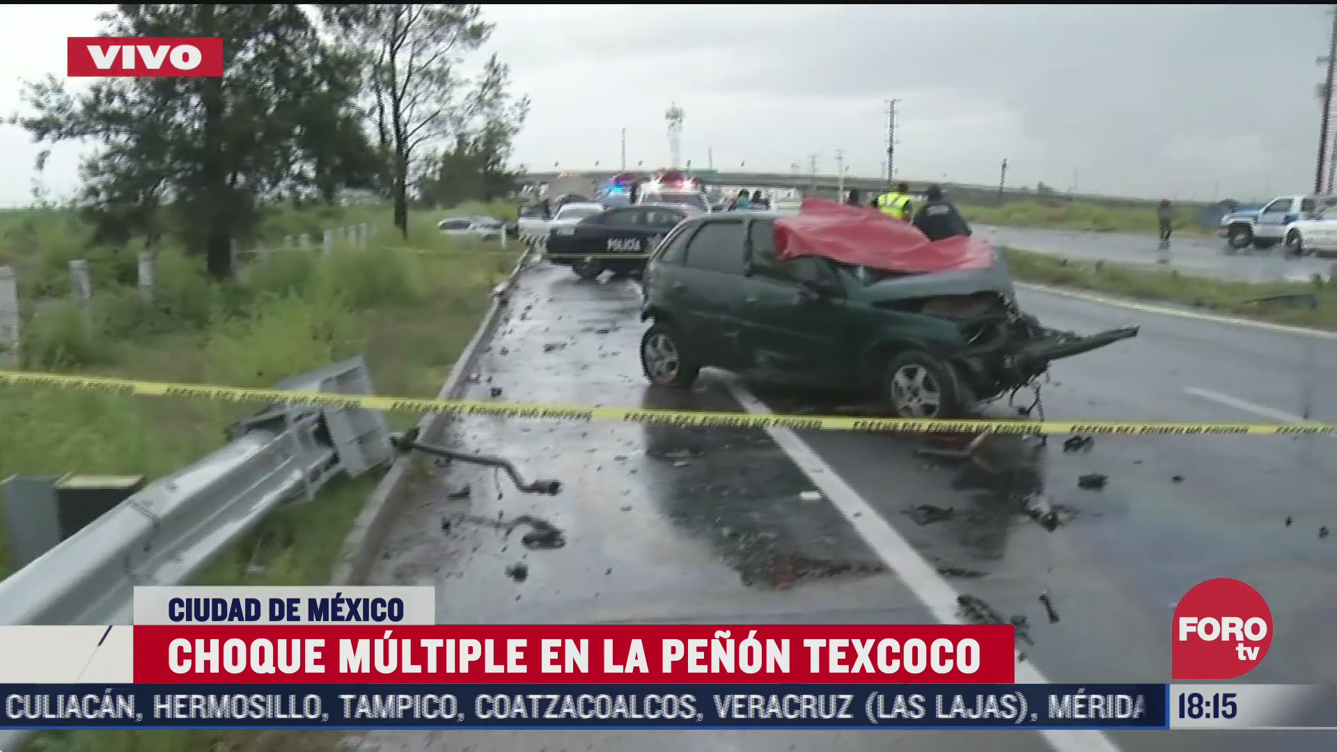 choque multiple en autopista penon texcoco deja un muerto