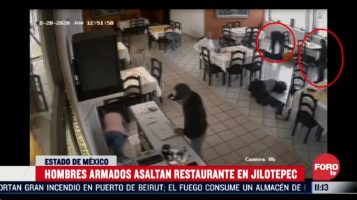con armas largas se roban caja registradora de restaurante