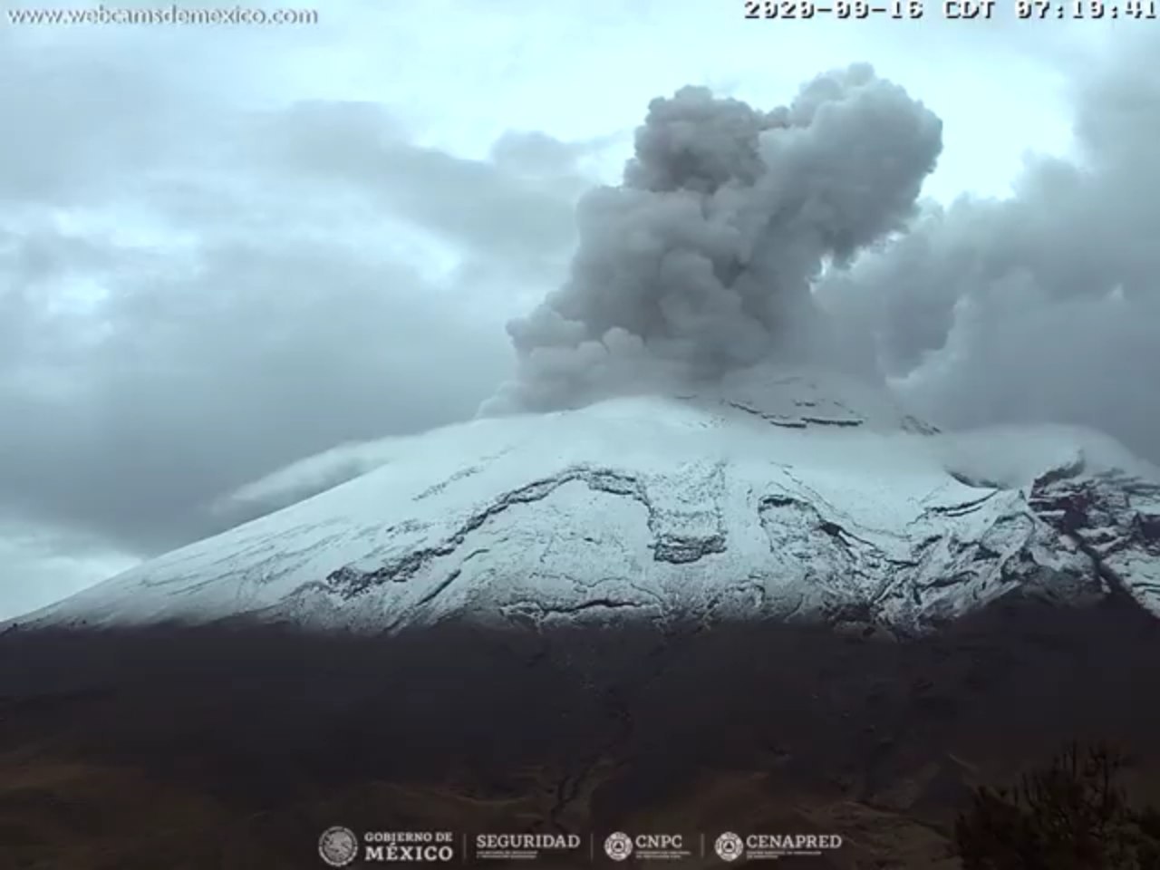 cono nevado del volcán popocatepetl