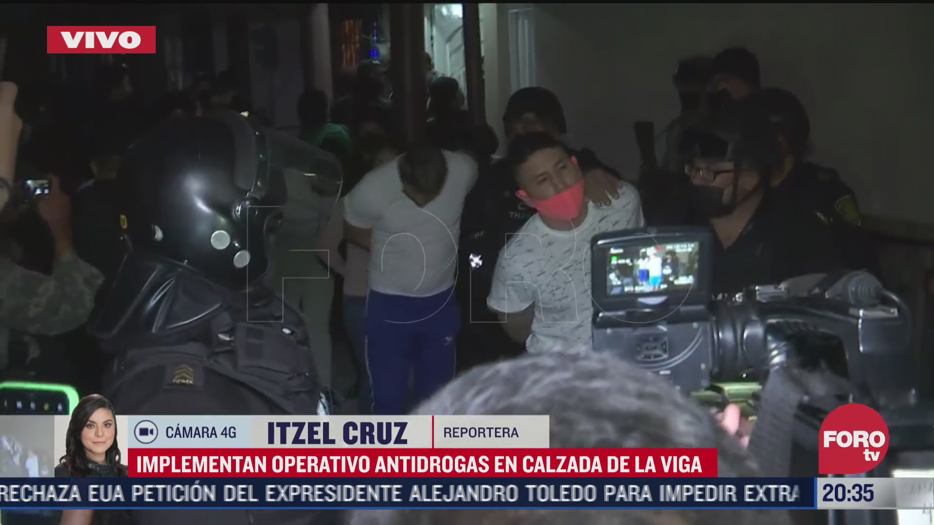 cuatro personas detenidas tras operativo en Calzada de la Viga