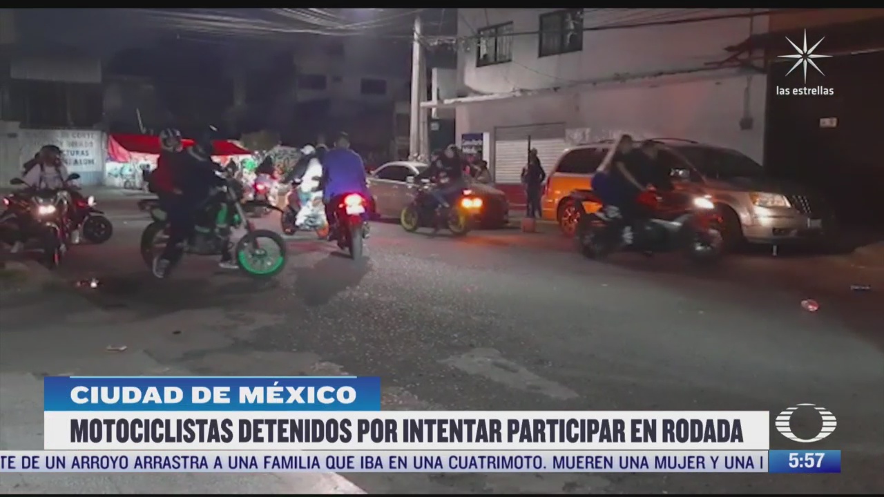 detienen a motociclistas que pretendian participar en rodada nocturna en cdmx
