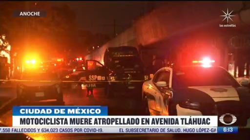 Muere motociclista atropellado en avenida Tláhuac, en CDMX