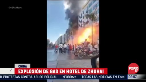 explosion de gas en hotel de zhuhai en china