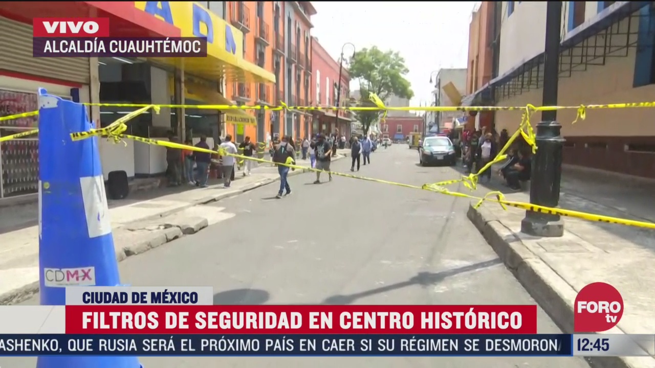 filtros de seguridad en el centro historico de la ciudad de mexico
