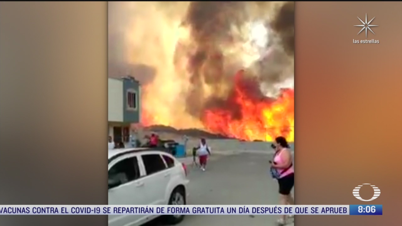 impactante incendio de pastizales causa alarma en tijuana