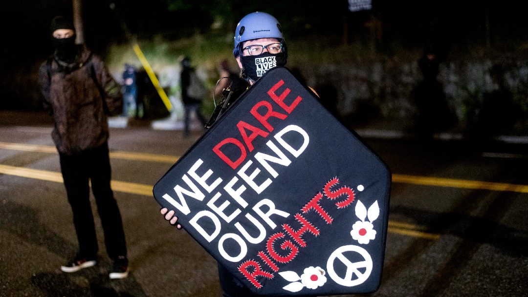 Las protestas contra el racismo en Portland, Oregon, cumplen 100 días
