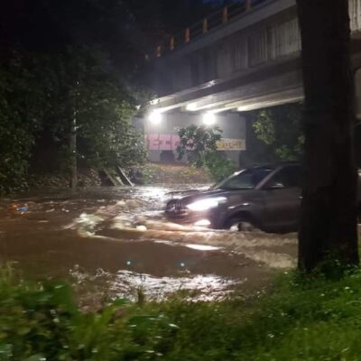 Lluvia intensa deja inundaciones y caída de árboles en Xalapa, Veracruz