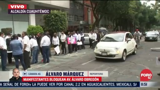 manifestantes bloquean la avenida alvaro obregon