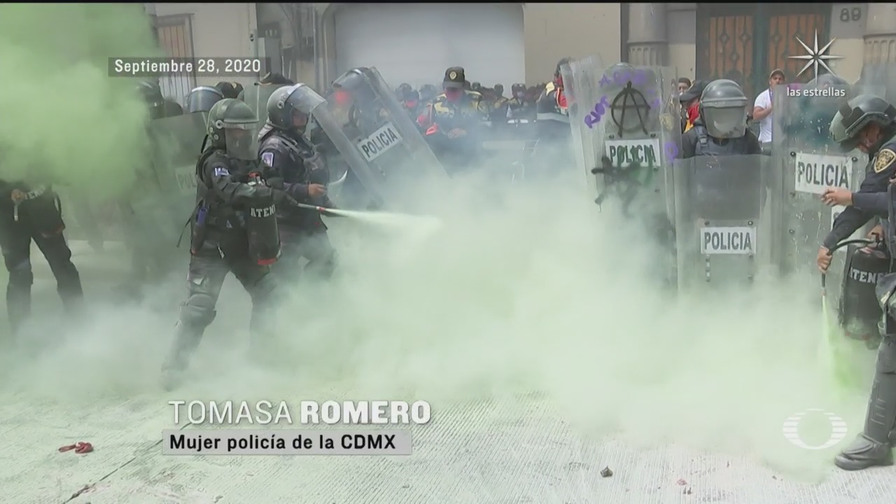 Mujeres policías CDMX: la marcha feminista más violenta