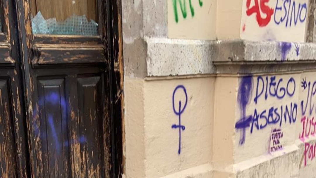 Mujeres protestan por muerte de Jessica en Morelia; reportan vandalismo