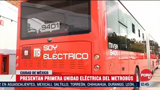 presentan primera unidad electrica del metrobus en cdmx
