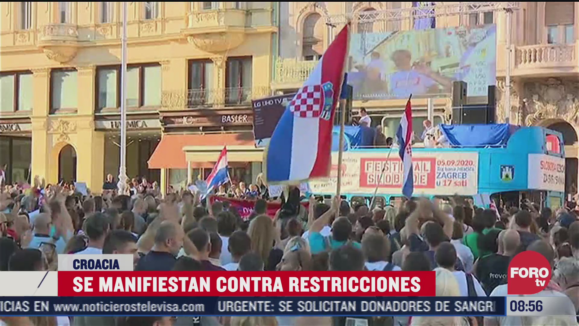 protestan bailando contra restricciones por covid 19 impuestas en croacia