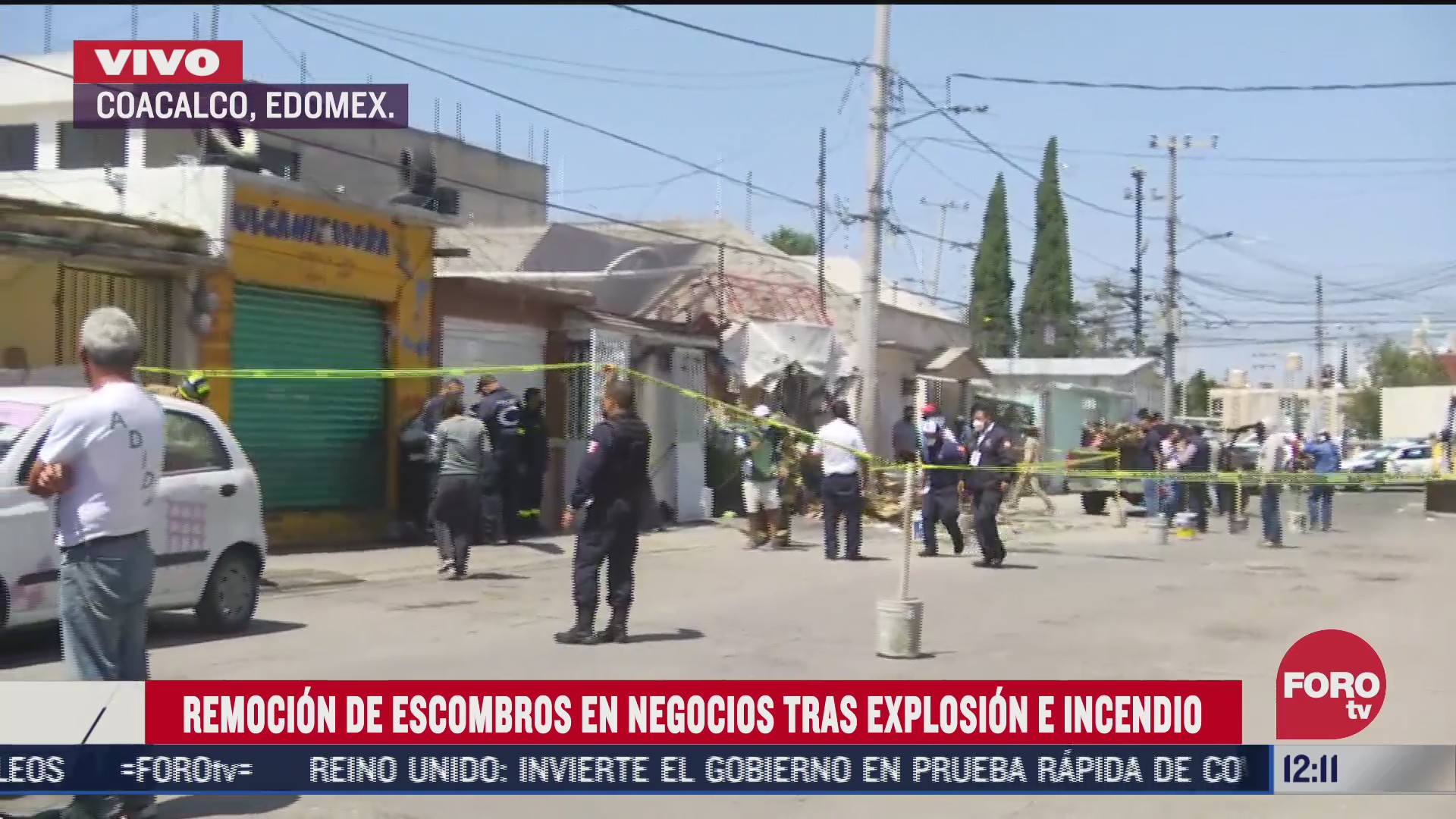 remueven escombros tras explosion e incendio en el estado de mexico