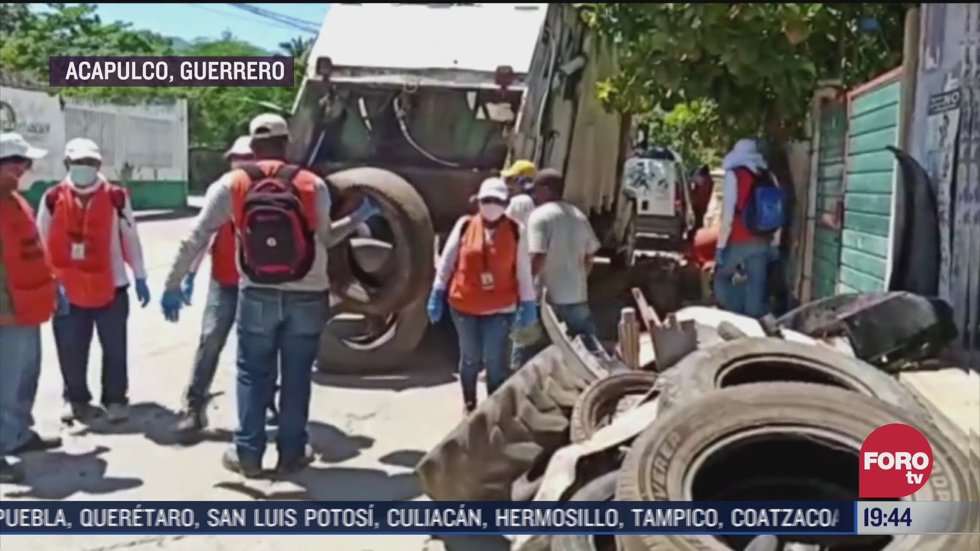 retiran mas de 5 toneladas de cacharros en acapulco para evitar dengue