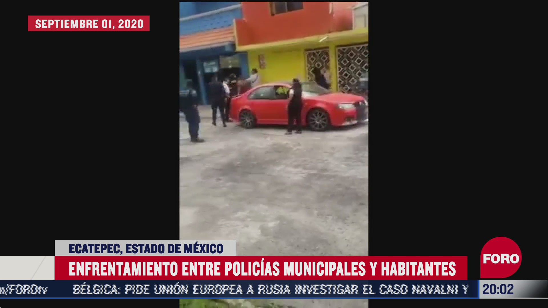 enfrentamiento entre policías y habitantes de Ecatepec en la colonia Padrera