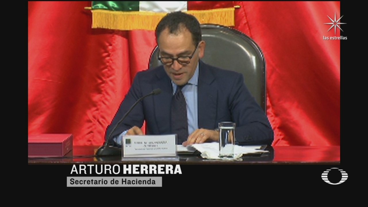 Arturo Herrera secretario de hacienda entrega al congreso el paquete economico para