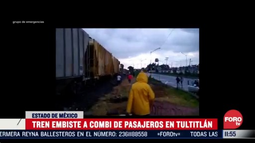 tren embiste a combi en tultitlan estado de mexico