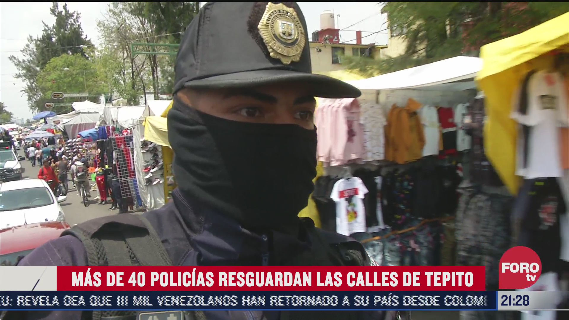 unos 40 policias vigilan las calles del barrio de tepito