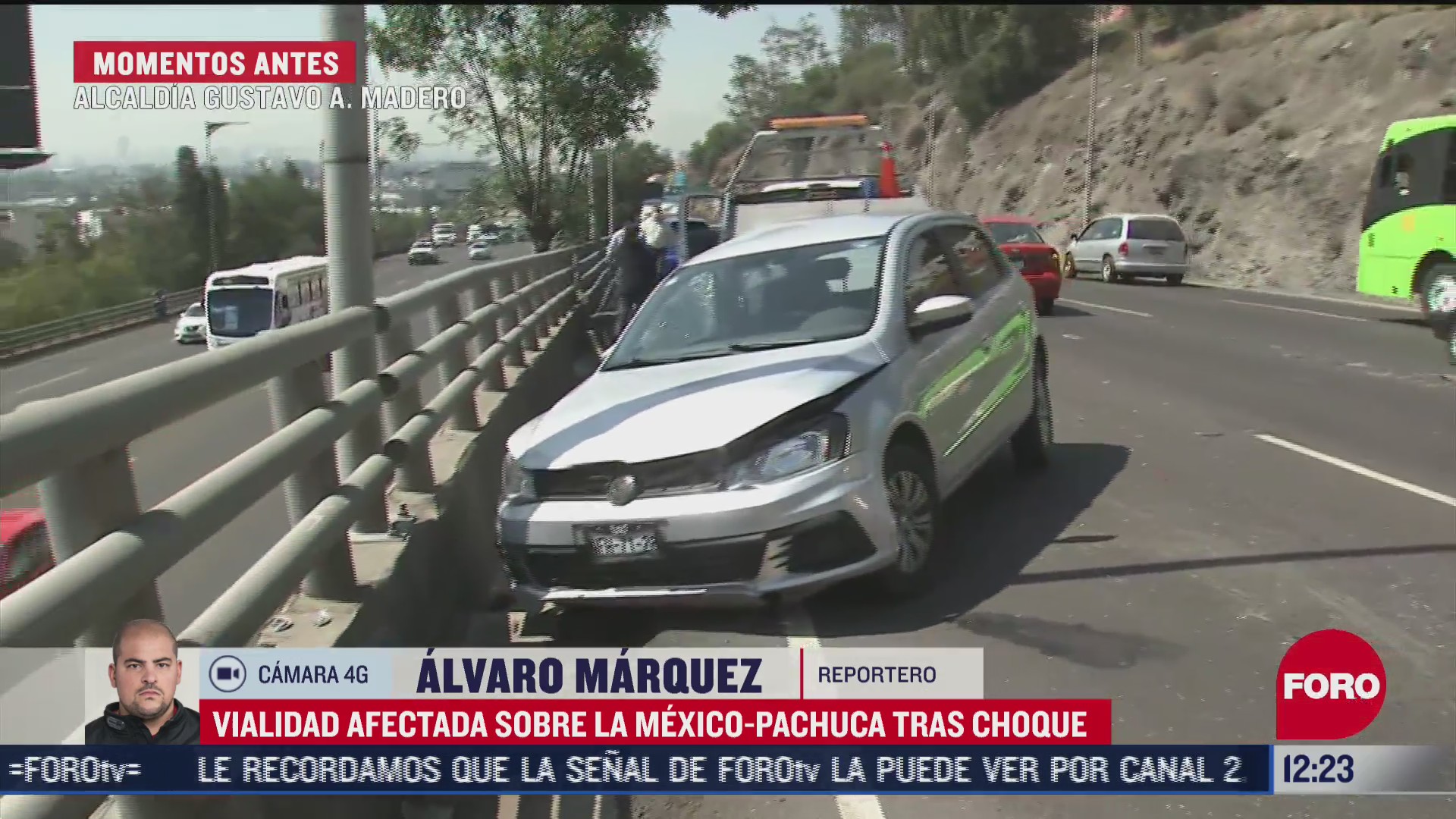 accidente en la mexico pachuca afecta transito vehicular