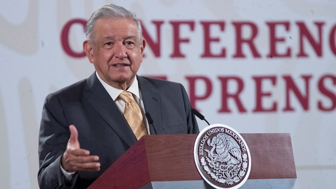 El presidente de México, Andrés Manuel López Obrador, en conferencia de prensa desde Palacio Nacional