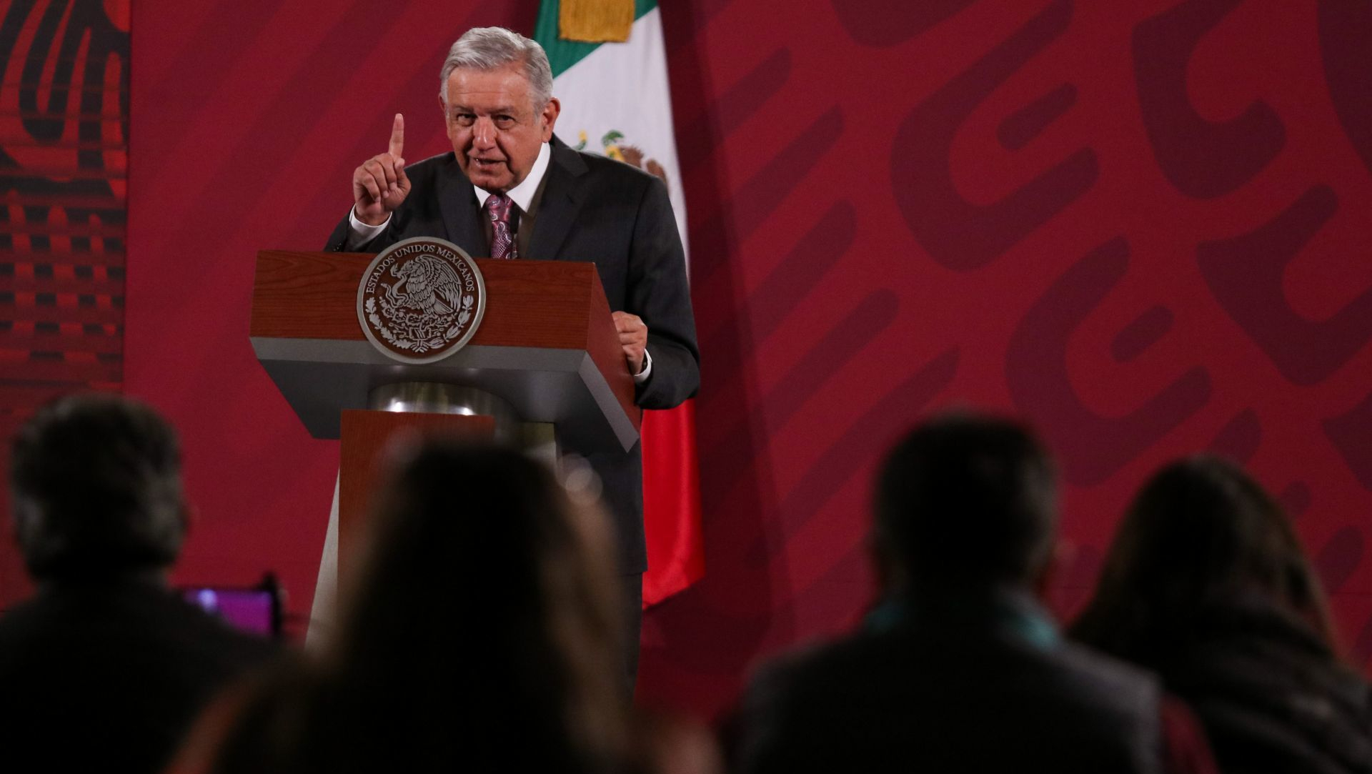 El presidente Andrés Manuel López Obrador durante la conferencia de prensa matutina