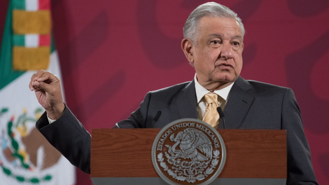 El presidente de México, Andrés Manuel López Obrador, en conferencia de prensa desde Palacio Nacional