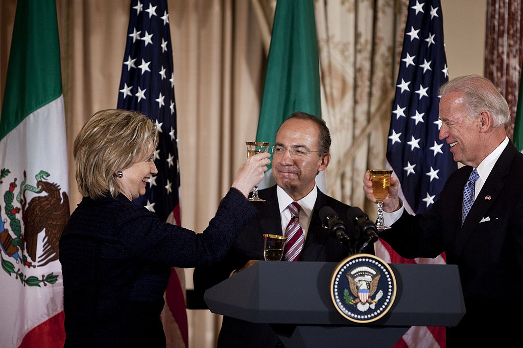Felipe Calderón, Joe Biden, Hillary Clinton, relación bilateral