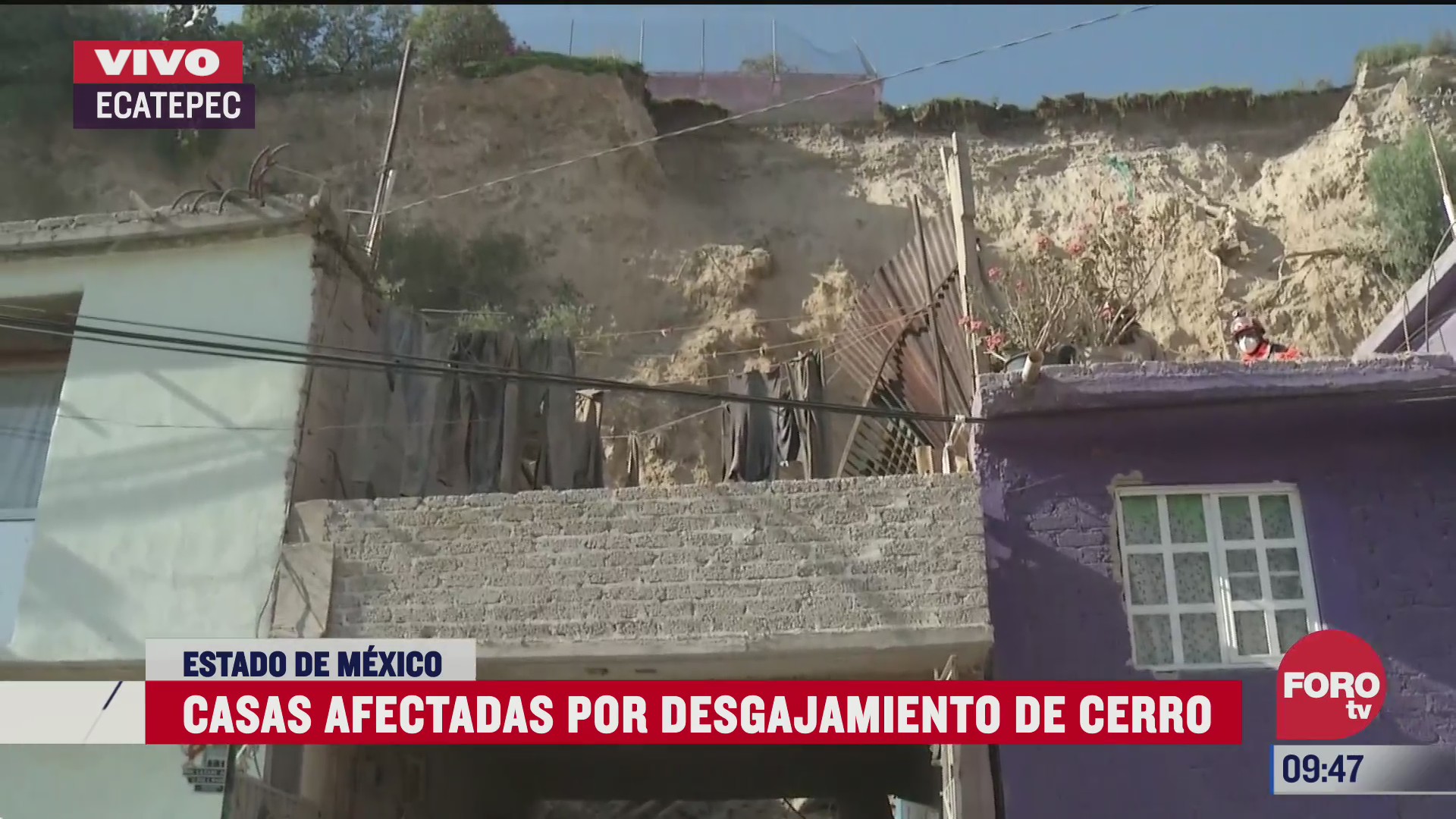 casas afectadas por derrumbe de cerro en ecatepec edomex